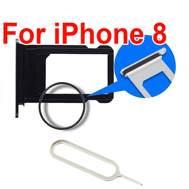 Bandeja de tarjeta Sim para iPhone X 8, ranura de soporte Micro SD para iPhone 8 Plus, bandeja de tarjeta Sim con Pin de expulsión abierto gratis, puede imprimir IMEI