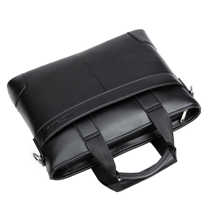 Nuova valigetta da uomo d'affari borsa in pelle PU di lusso per documenti borsa per Laptop da ufficio Messenger a tracolla maschile di grande capacità