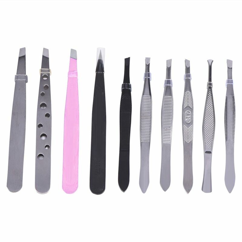 High Quality Portable Makeup Tools Multi-Function Eyebrow Tweezer Hair Pluckers Eyelash Extension Clip Stainless Steel
