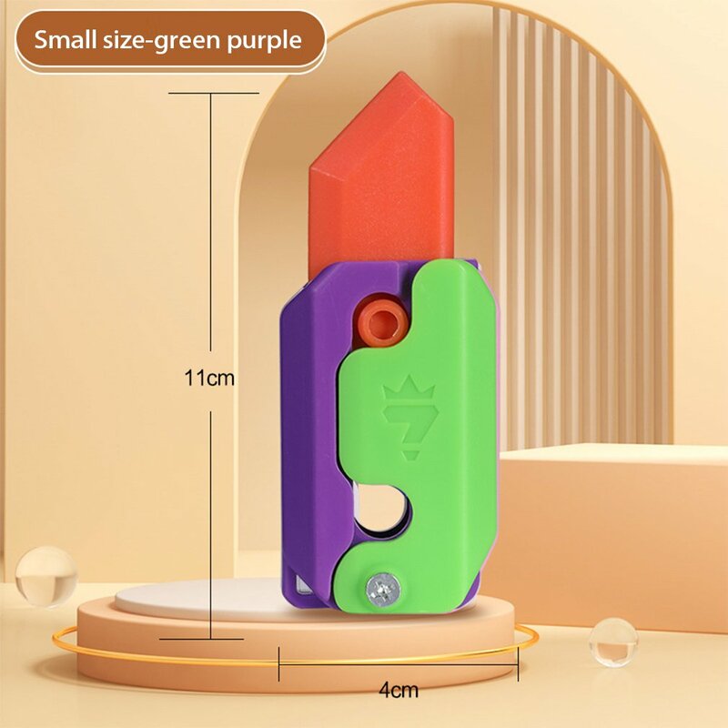 3D Printing Gravity Cub Jumping Small Radish Knife Mini Model Student Prize Pendant Decompression Toy