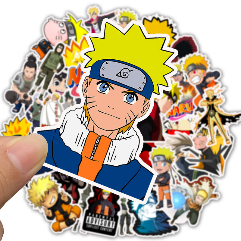 10/30/50pcs Cool NARUTO Anime Stickers Cartoon Decals Kids Toys Laptop Motorcycle Travel Luggage Phone Car Waterproof Sticker
