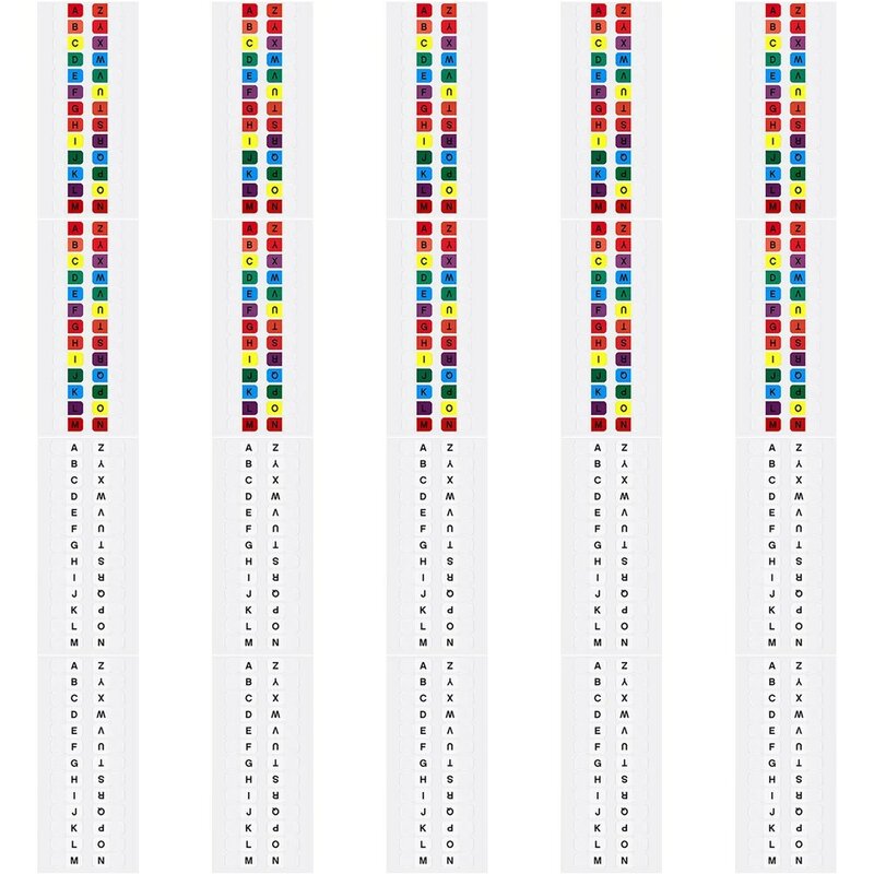 20 lembar penanda halaman tab alfabet, alat Notebook plastik tab alfabet dengan perekat