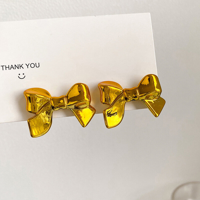 Moda carino colorato caramelle colorate palloncini Bowknot orecchini a bottone per le donne estate Versatile dichiarazione orecchini gioielli