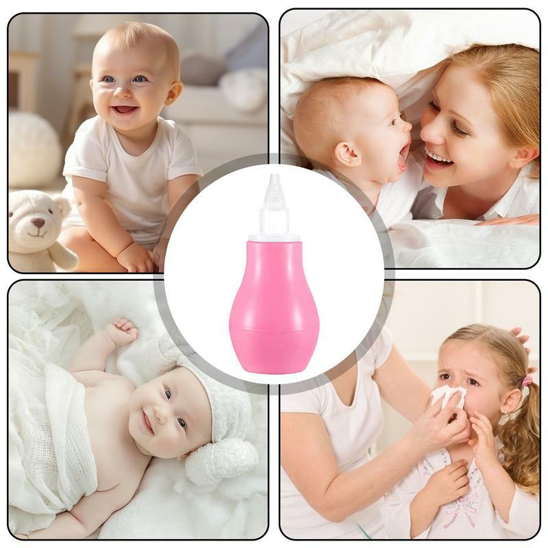 Aspiratore nasale neonato aspirazione sottovuoto detergente per naso che cola bambini riutilizzabili sollievo dalla congestione del naso lampadina flessibile per bambini