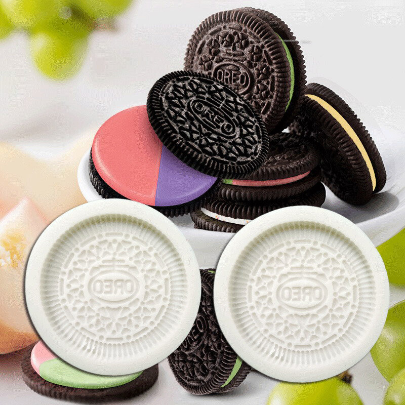 High Quality 1PC  Silicone Mold Silicone OREO Cookie Moulds Kitchen Baking Chocolate Fondant Cookie Moulds