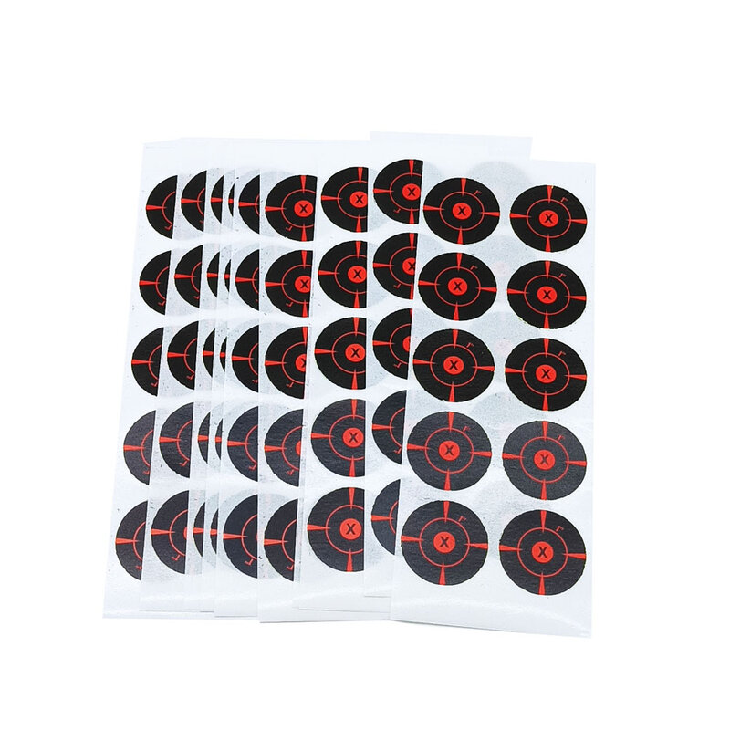 1 "/2.54Cm 100 Buah (10 Lembar) Per Pak Stiker Target Menembak (Central X) Lekat Percikan & Reaktif (Dampak Warna)