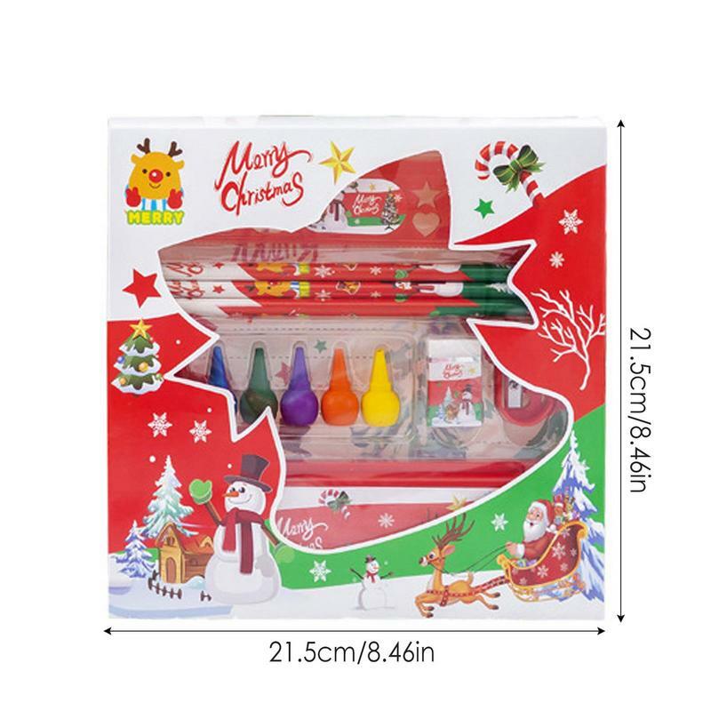 Kids Stationery Set Stationary Letter Writing Kit Eraser Sharpener Pencil Case Pencils Abacus Airplane Chess Gift Box  Christmas