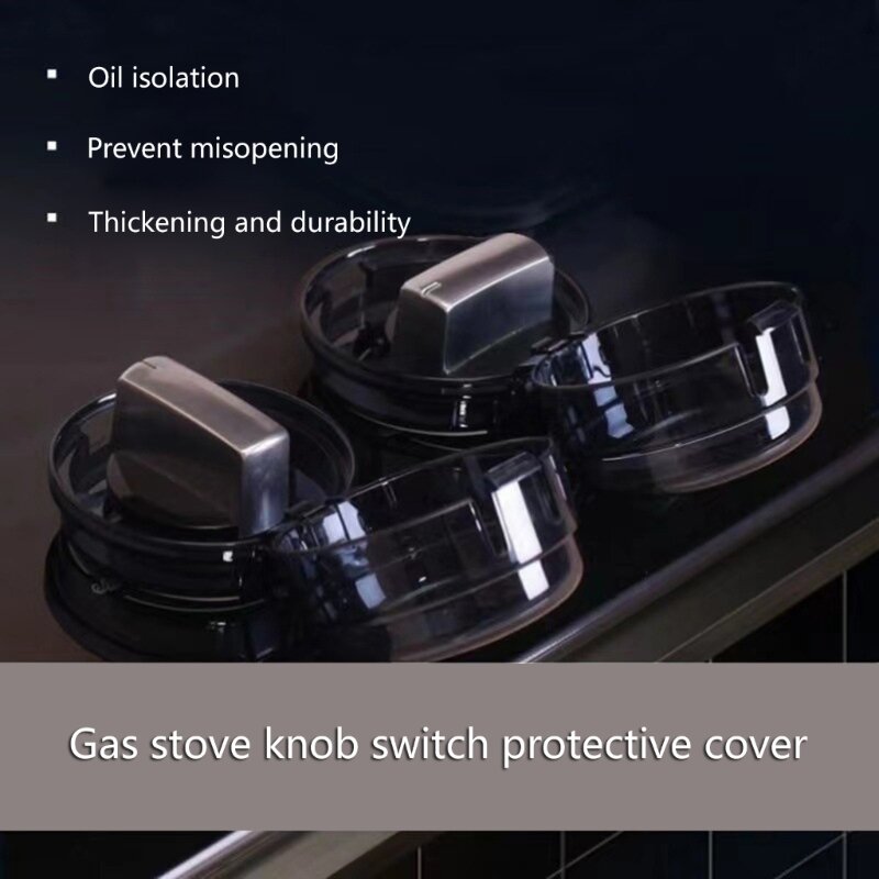 Gas Stove Switches Guard Oven Power ON OFF Button Safety Lock Cap Lid Cover Cooker Button Protections for Children