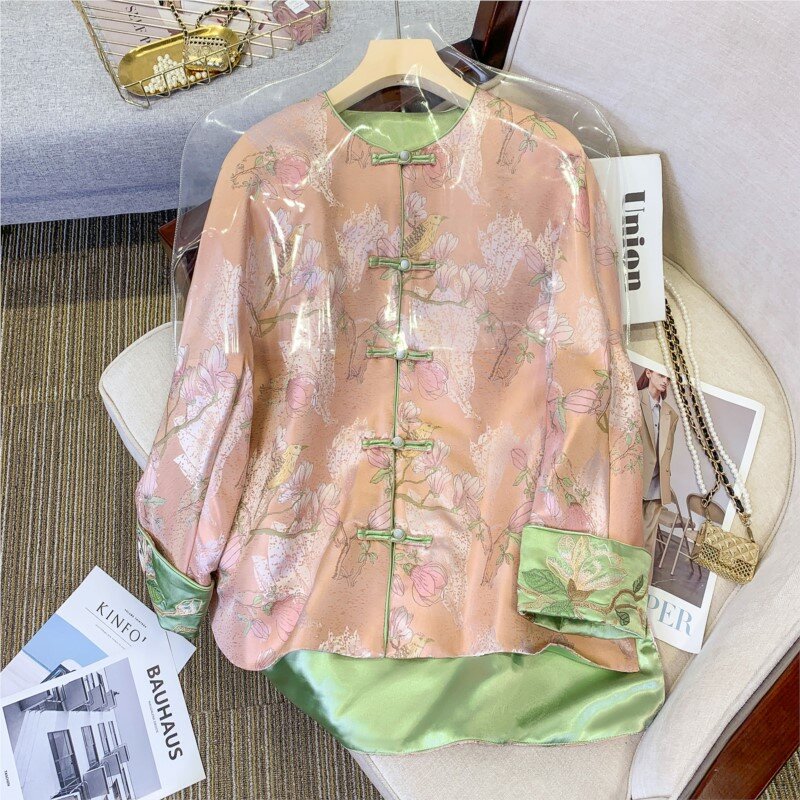 New Chinese Style Jacquard Song Dynasty Brocade Coat Women's Early Loose Temperament Short Top