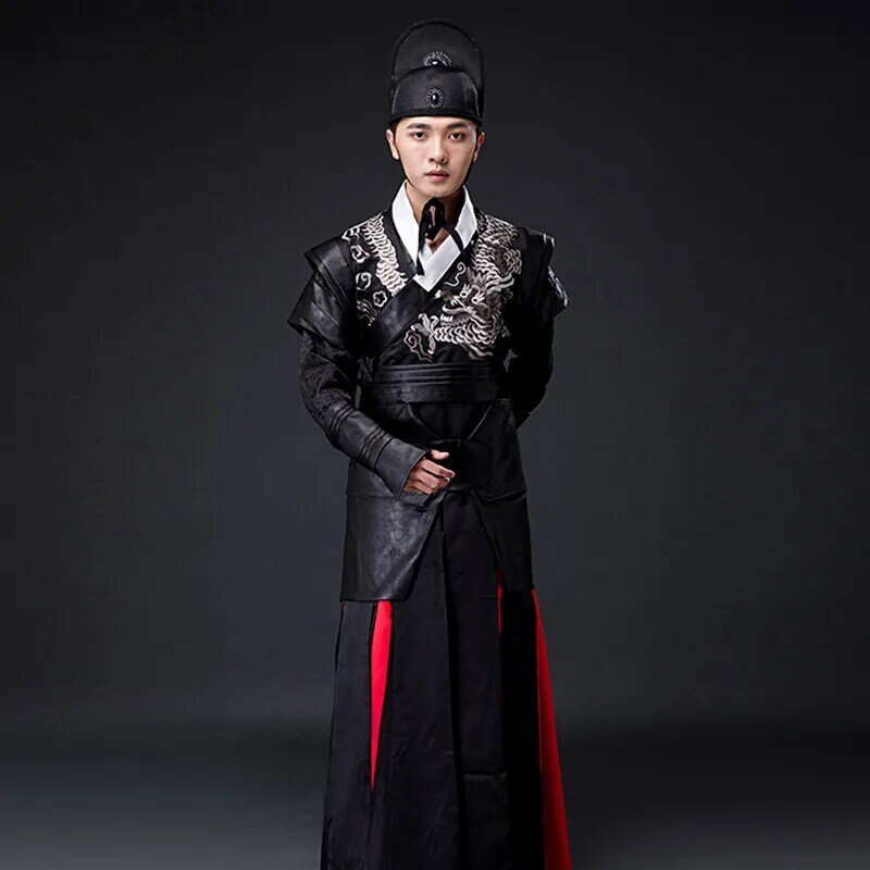 Antica cina Ming Dynasty Royal Guard Costume pesce volante abbigliamento arti marziali ricamato guardia del corpo uniforme ufficiale da uomo