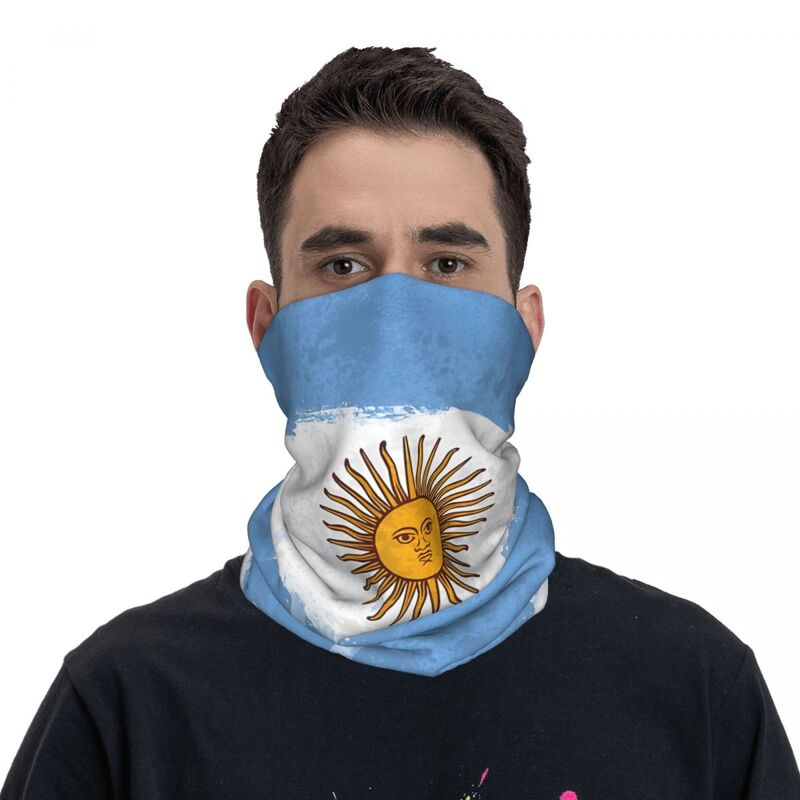 Flaga argentyny Bandana Grunge osłona na szyję klub motocyklowy flaga argentyny szalik na twarz kominiarka wędrówka Unisex dla dorosłych