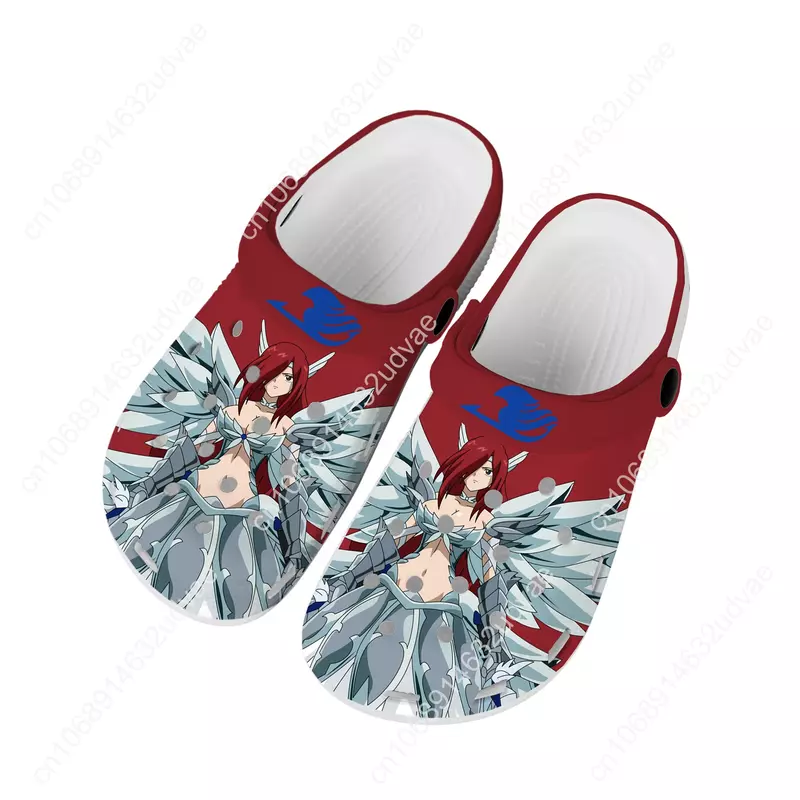 Anime F-Fairy T-Tail Erza Scarlet 3D Print Home Clogs Custom Water Shoes Men Women Teenager Shoe Garden Clog Beach Hole Slippers