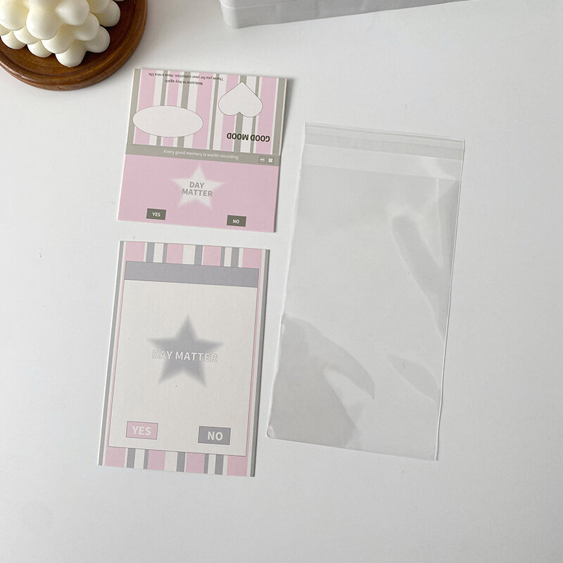 Ins perlengkapan kemasan kartu sederhana, perlengkapan seni kertas bahan dekorasi hadiah DIY kartu idola 10 buah