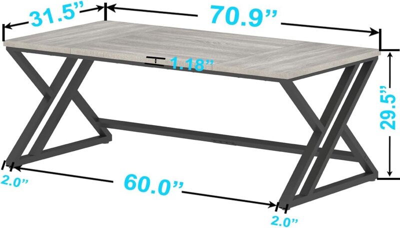 LVB 70.8 "długa biurko, nowoczesna duża metalowe biurko komputerowe z drewna, podwójne biurko stacji roboczej przemysłowe dla dwóch osób