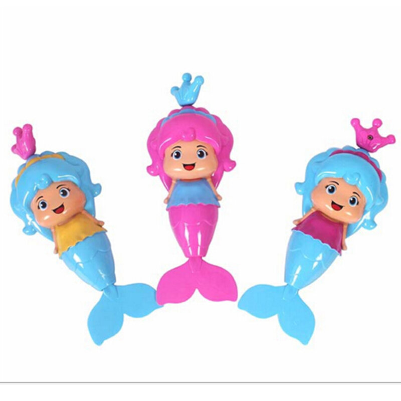 New Bath Toy Cute Mermaid Clockwork Dabbling Floating Swimming Wound Up Water Play Cartoon Educationa Learning Bath Toys