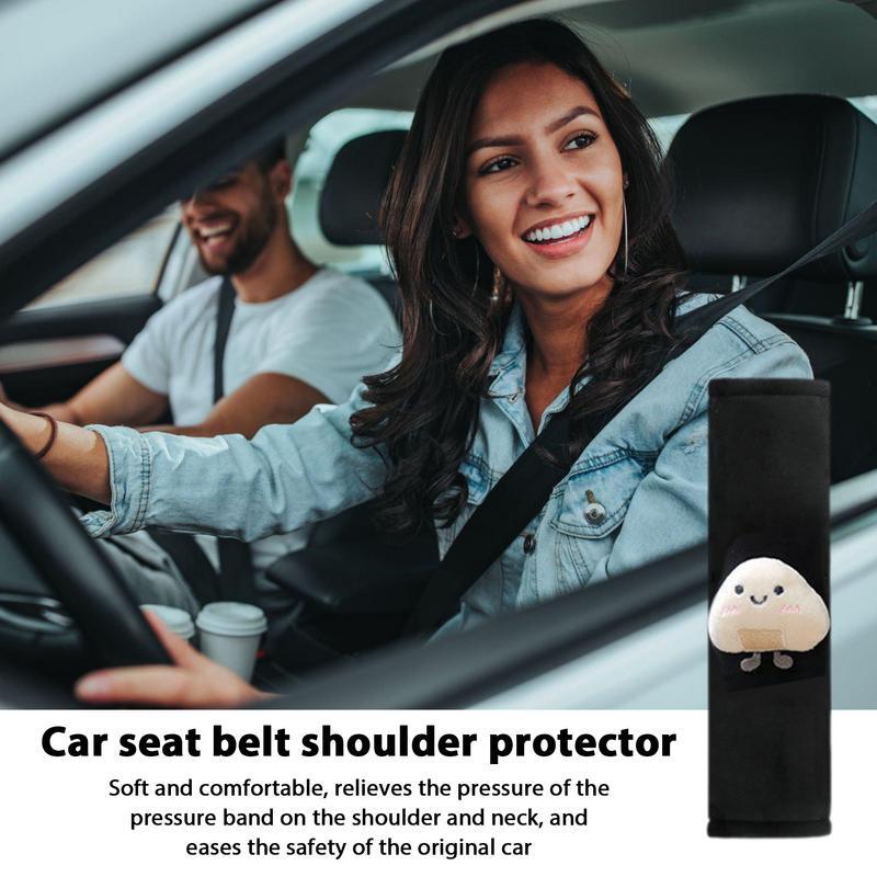 غطاء وسادة حزام الأمان اللطيف ، شكل خبز محمص ، وسائد حزام الأمان ، وسادة الكتف ، واقي حزام الأمان ، أغطية كرتون ، سيارة مريحة