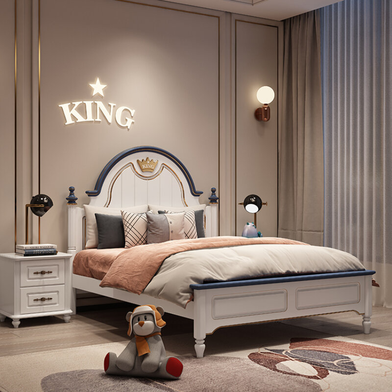 Luksusowe nowoczesne łóżko dziecięce eleganckie ładne pocieszyciel łóżko na poddaszu zagłówki willa Camas De Dormitorio Queen zestaw mebli do sypialni