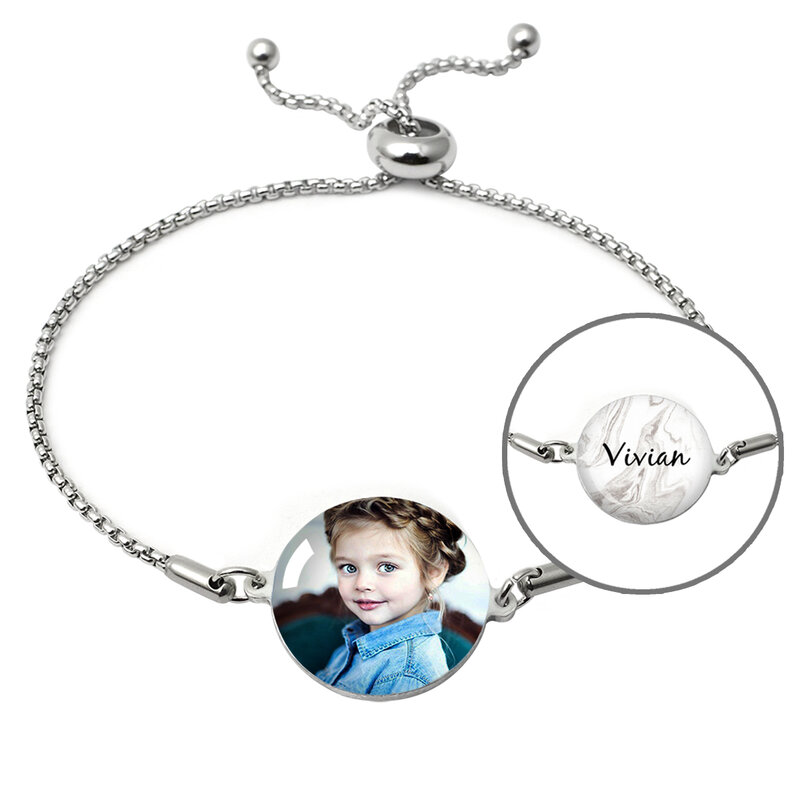 Custom Photo Bracelet Personalised Picture Bracelet Photo Memorial Gift Customize Bangle Birthday Gift For Her Mothers Day Gift