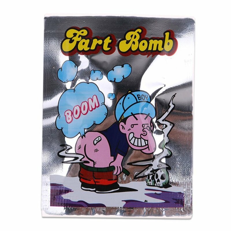 Hot Funny Fart Bomb Bags Trick Toy Fart Boom Explosion Package Stinky Bag Odor Bag Tricky Day Funny Fool's Gift Bag