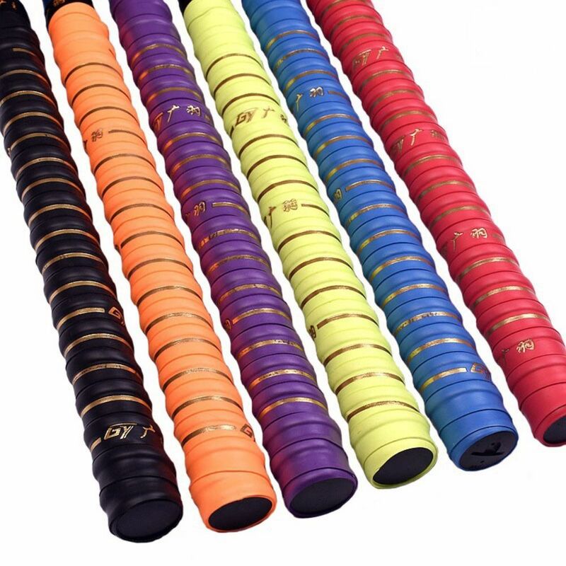 1.6M Badminton Racket Overgrips Durable Non-Slip Self-adhesive Over Grips Shock Absorption Multi-color Racquet Sweatband