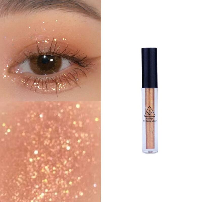 Sombra líquida Diamond Glitter, sombra de olho perolada, maquiagem Shimmer coreana, cosméticos duradouros à prova d'água, D4F2