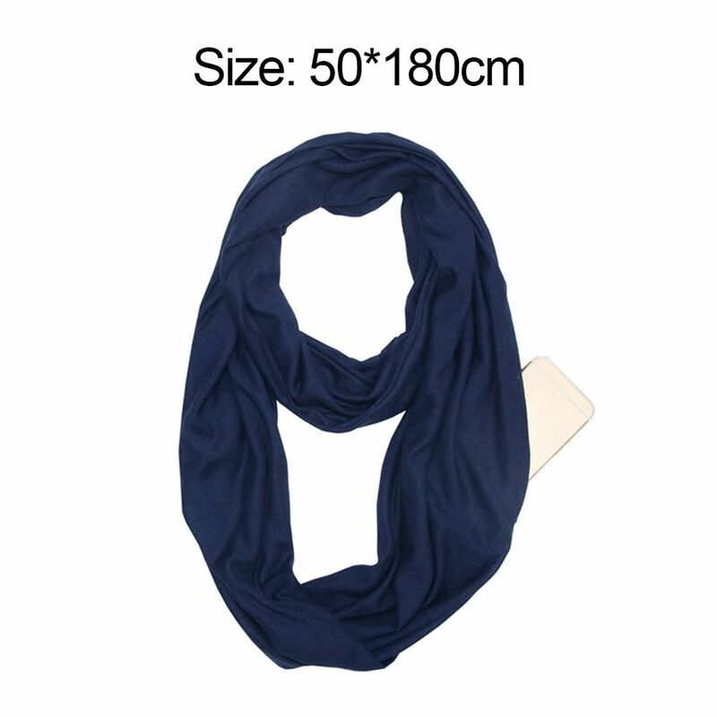 Нагрудник, шаль для мужчин и женщин, шарфы, обогревающие шею, круглые петли, шарфы со скрытым карманом на молнии, бесконечный шарф, шарфы