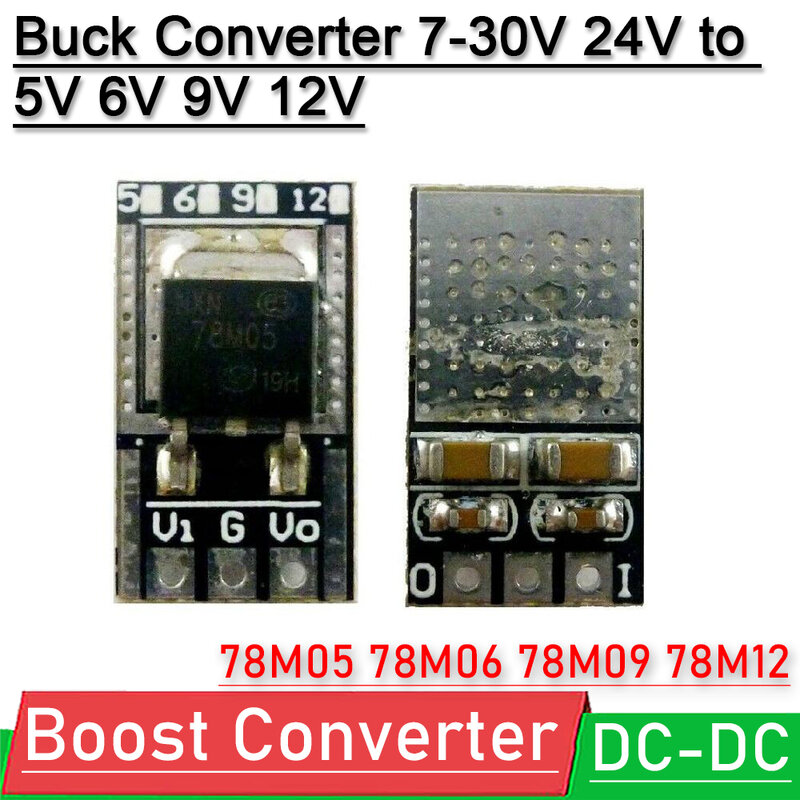 Conversor Buck DC-DC 7-30V 24V para 5V 6V 9V 12V Step-down power Module Voltage Regulator 78M05 7806 L7809 LM7812