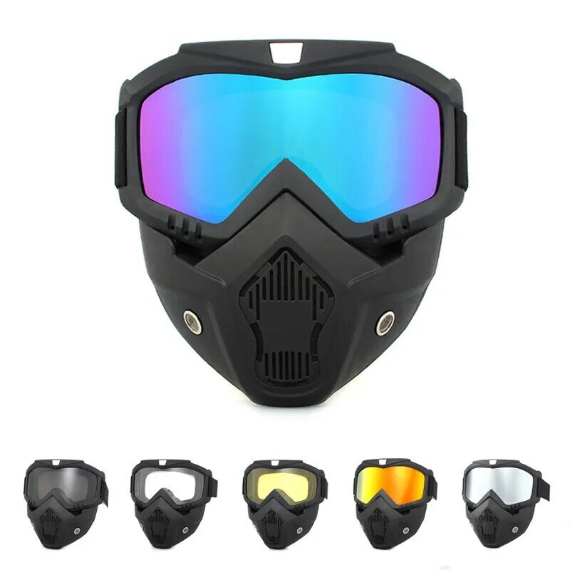 Sportowe gogle HD, wiatroodporne gogle na motocykl, Snowboard, jazda Motocross, okulary przeciwsłoneczne UV