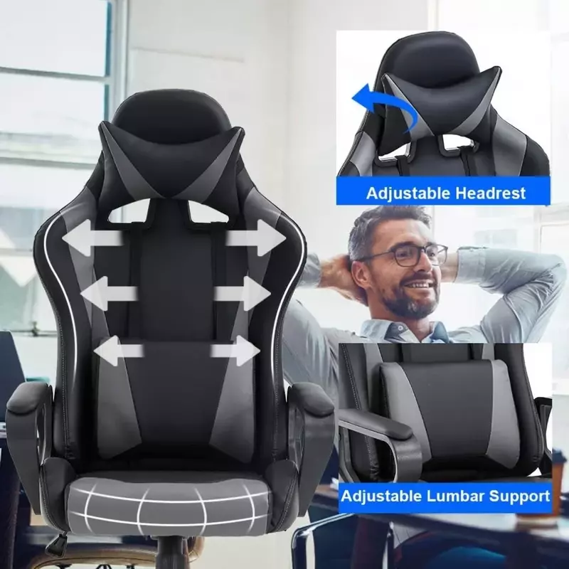 Gaming Chairs Ergonomic Office Chairs Cheap Desk Chair Executive Task Computer Chair Back Support Modern Executive Adjustable