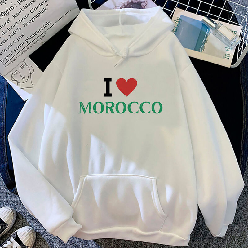 Maroc-Sudadera con capucha para mujer, suéter harajuku gótico, Marruecos