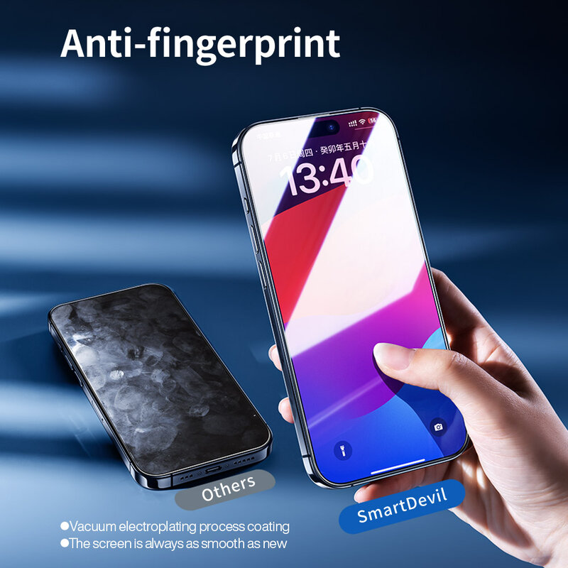 SmartDevil-Película frontal não completa para iPhone, protetor de tela para iPhone 15 Pro Max 15 15 Plus, vidro temperado, 14, 11, 12, 13 Mini, X, XS, XR