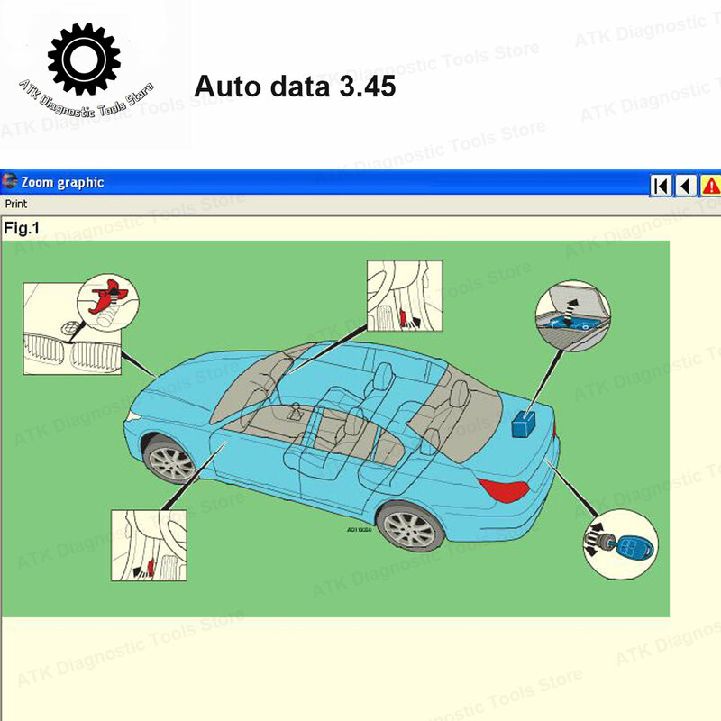 Auto-dados 3.45 Versão Auto Repair Software para carro, atualização para 2014 Ano, CD, USB, Flash Disk, V3.45, 2024
