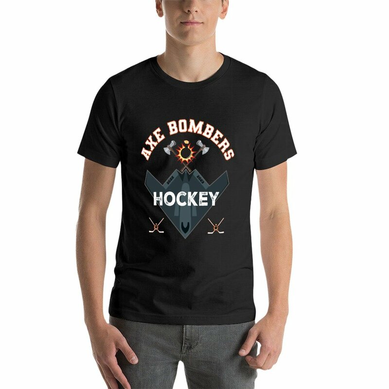 Axe Bombers Hockey Team T-Shirt plain sublime kawaii clothes heavyweight t shirts for men