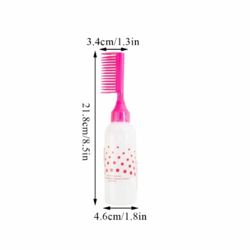 Botol aplikator rambut Pot perawatan rambut botol isi ulang warna-warni sisir akar plastik botol perawatan rambut wanita
