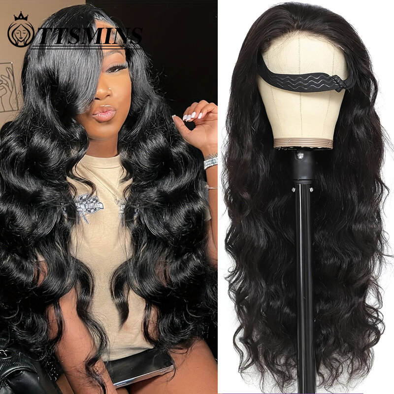 8-34Inches Pre Plucked Glueless Wigs Natural Body Wave Pre Cut Invisible Lace Closure Wigs Brazilian Human Hair Lace Front Wig