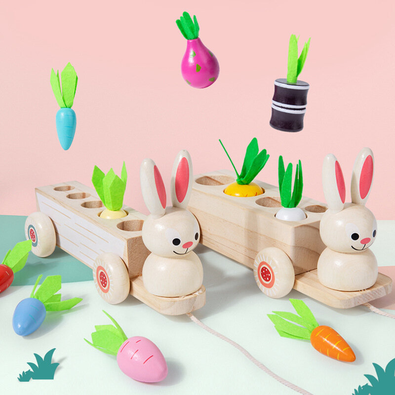 Montessori brinquedos para 1 ano de idade colheita de cenoura infantil criança desenvolvimento presente forma fácil aperto montessori brinquedo para 2