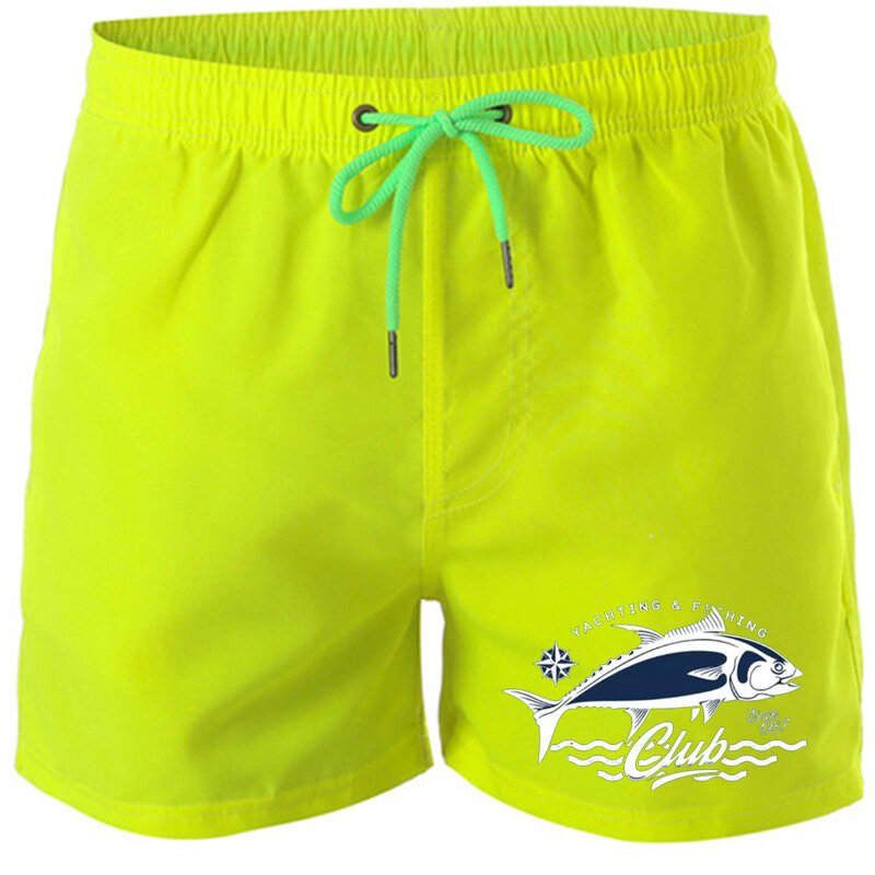 Men's Swimming Shorts Summer Fish Pattern Beach Shorts Sexy Swimming Shorts Low Rise Breathable Surfing Quick Drying Shorts 2024