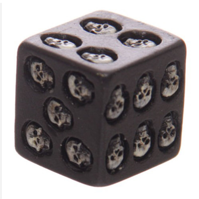 Готический Череп D6 игральные кости декоративный черный череп набор из 5 18 мм