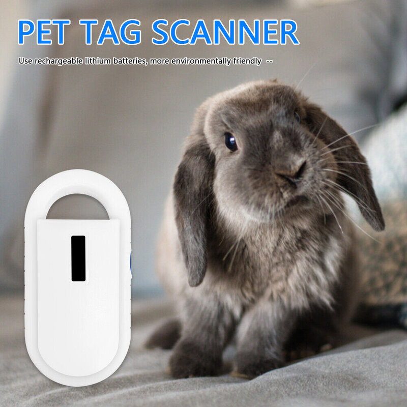 Mini Display Digital Pet Chips Scanner, USB recarregável, Scanner Chip Animal para gestão pouco animal