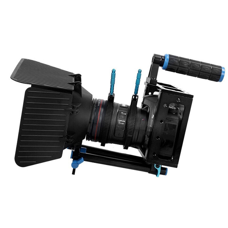 SLR DSLR 카메라 액세서리 조정 가능한 고무 팔로우 포커스 기어 링 벨트, DSLR 캠코더 카메라용 알루미늄 합금 그립 포함