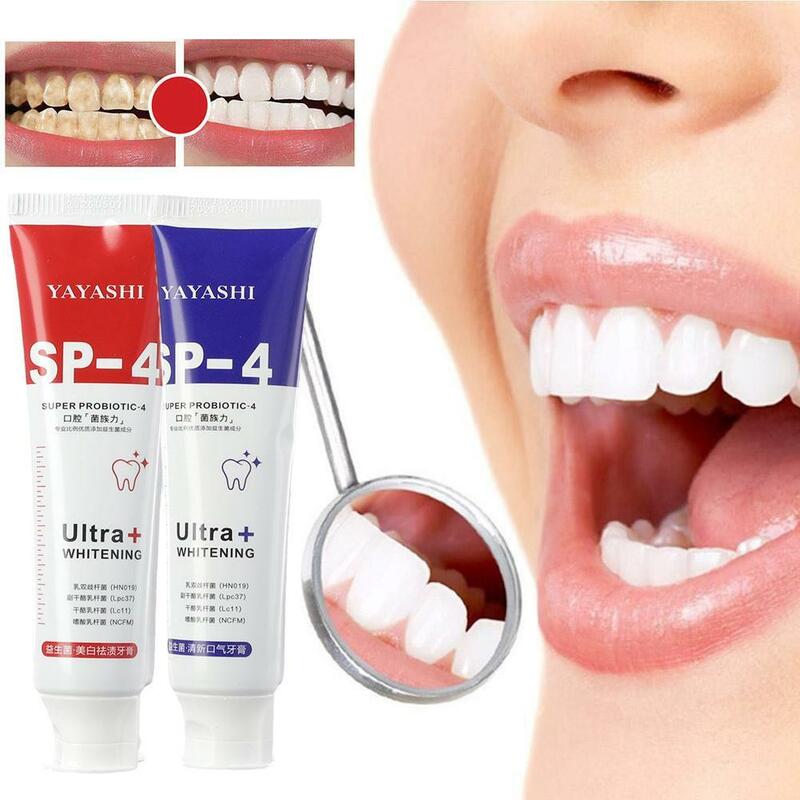 Shark-pasta de dientes blanqueadora probiótica, 120g, placa blanqueadora, aliento Oral, previene la pasta de dientes, cuidado fresco