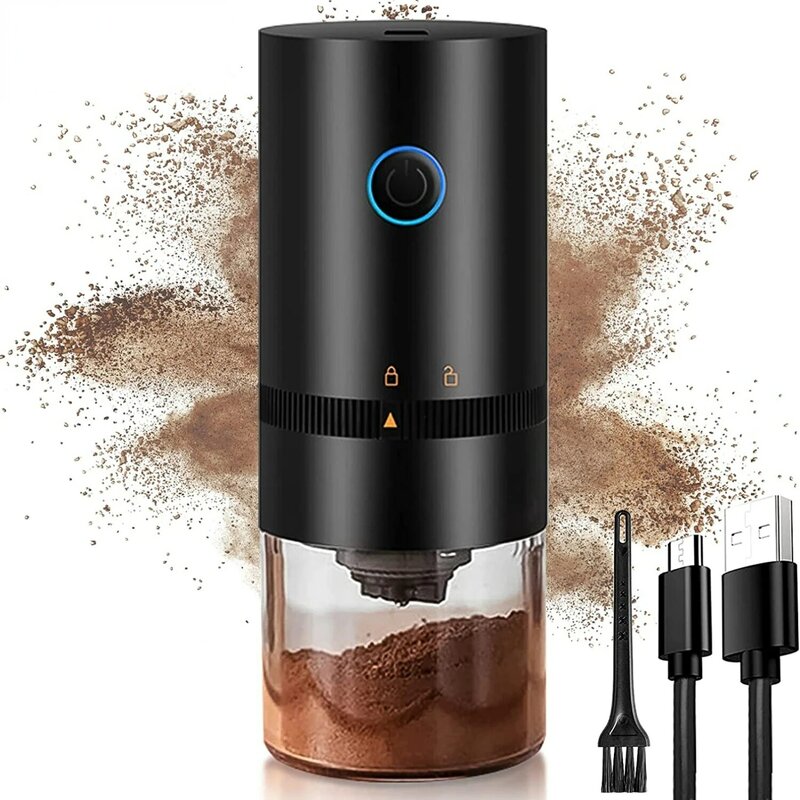 コーヒーグラインダータイプc usb充電プロセラミック粉砕コアコーヒー豆ミルグラインダー新しいアップグレードポータブル電気