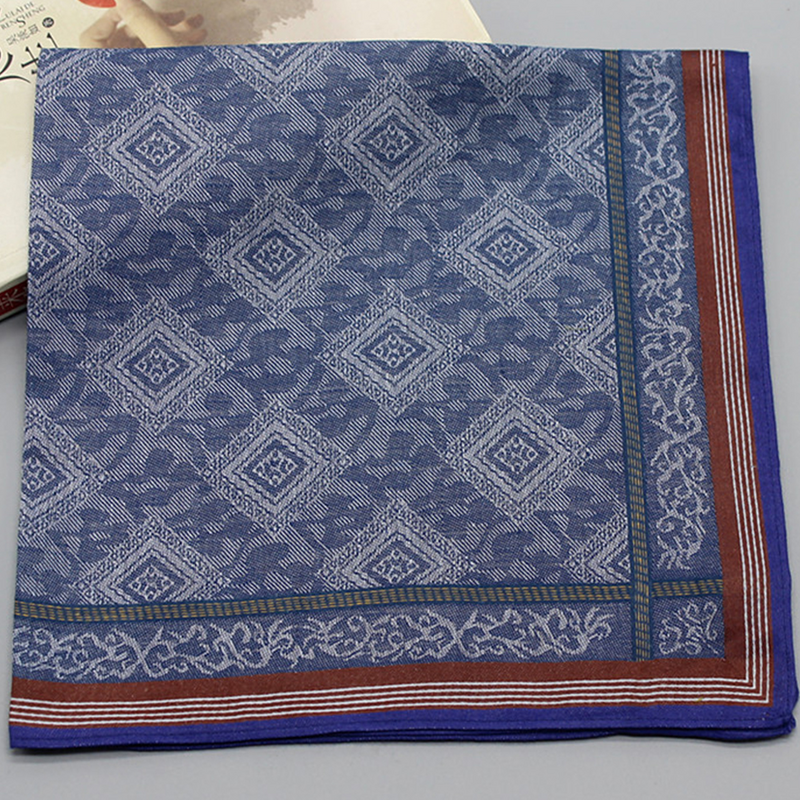 Men's Handkerchief Japanese Handkerchief for Women Tea Party Embroidery Cotton Pocket Square Bandanas