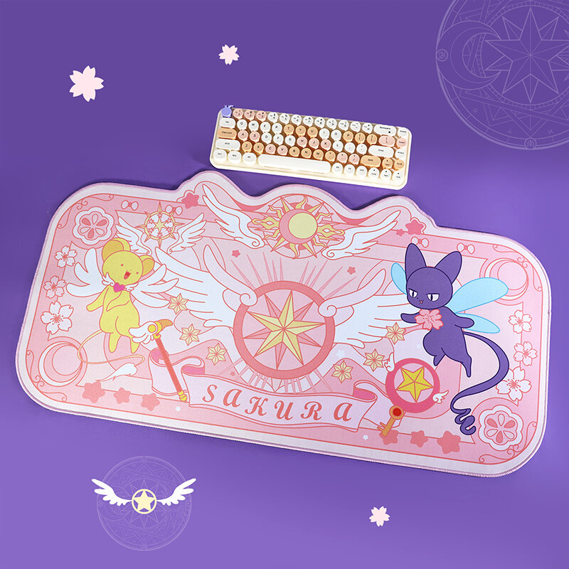 Extra Grande Kawaii Gaming Mouse Pad, Rosa bonito Sakura XXL, Prova de Água, Antiderrapante, Laptop, Escritório, Tablet, Acessórios de mesa