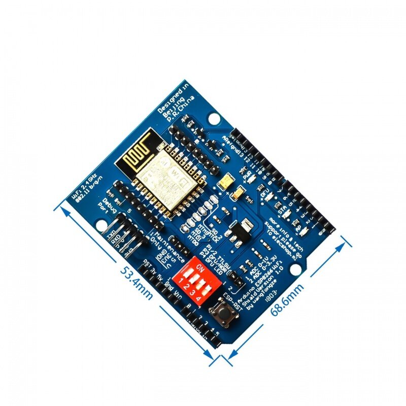 ESP8266 esp-12-12E UART WiFi Wireless Shield Development Card for Arduino mega UNO R3 Module 3.3V 5V TTL Interface one