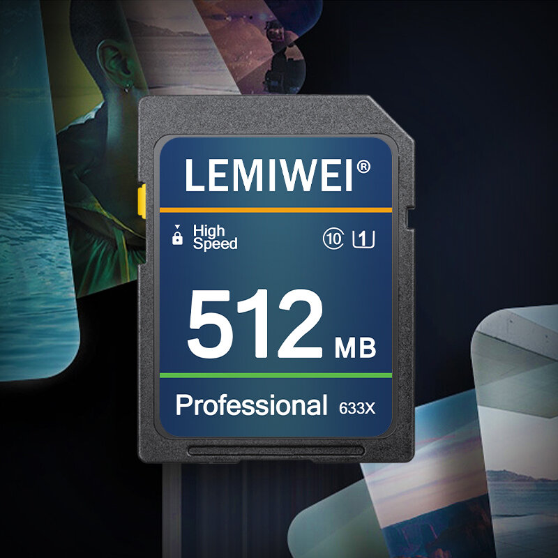 LEMIWEI-Carte SD professionnelle haute vitesse, carte mémoire flash pour appareil photo de bureau, 633X, 256 Mo, 512 Mo, 1 Go, 2 Go, U1, C10, SDXC d'origine