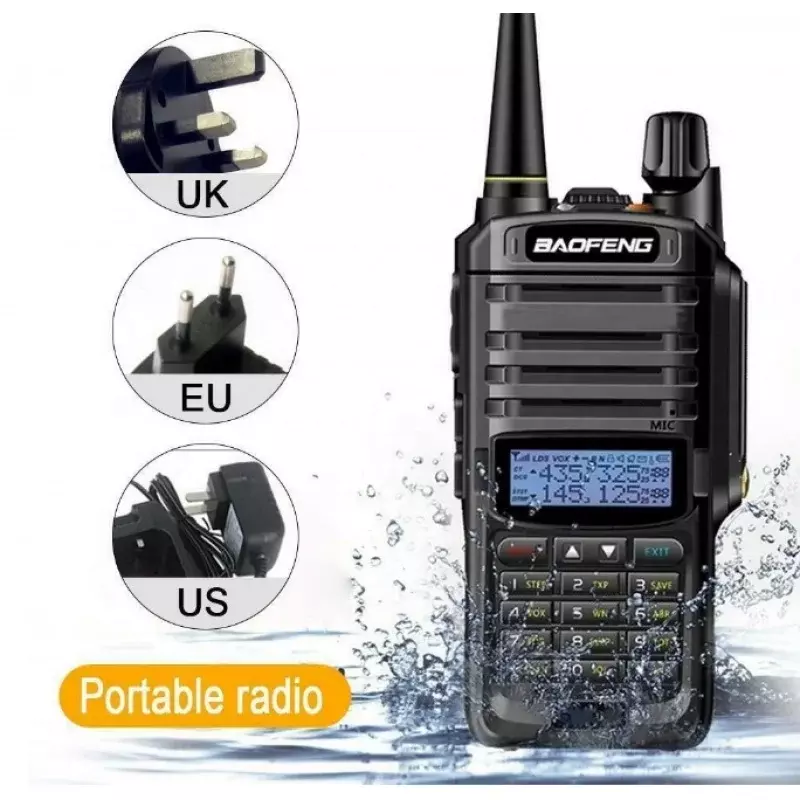 Baofeng-防水および防塵ハンドヘルドトランシーバー、fm付き双方向ラジオ、インターホン、UV-9R、uv 9r、am mobile、UV-9R