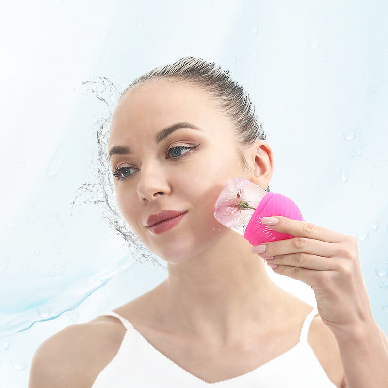 Ice Facial Roller cura della pelle Beauty Lifting Contouring Tools vassoi per cubetti di ghiaccio Ice Globe Balls massaggiatore per il viso strumento per la cura della pelle