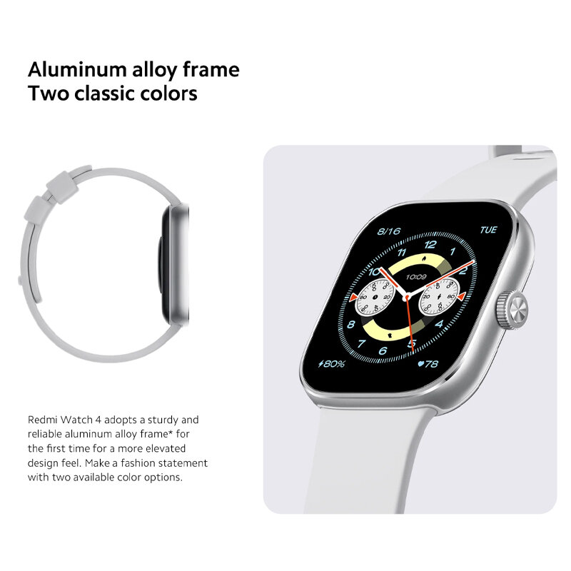 Redmi Watch 4 Versi Global jam tangan cerdas Ultra besar 1.97 "layar AMOLED 20 hari masa pakai baterai mendukung 5 sistem GNSS