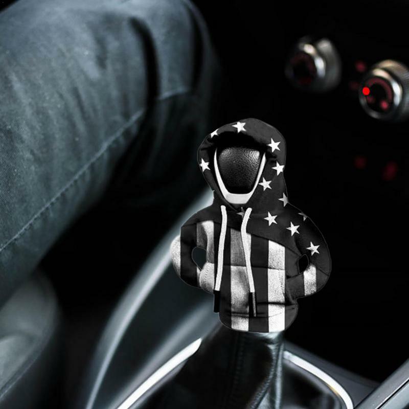 Shifter Knob Cover Manual Handle Gear Lever Decoration Car Gear Knob Shifter Hoodie Gear Speed Lever Sweater Car Hoodie Cover